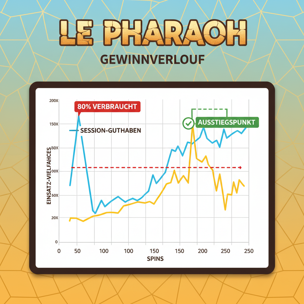Typischer Gewinnverlauf in einer Le Pharaoh Session